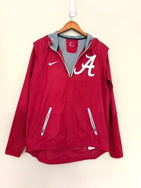Alabama Nike Dri Fit 1/4 zip hooded windbreaker/rain jacket